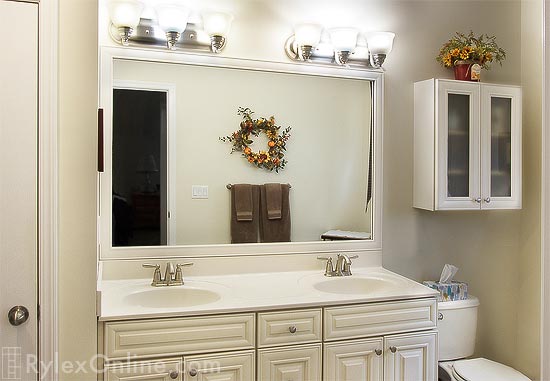 Wall Mounted Cabinet with Matching Framed Mirror