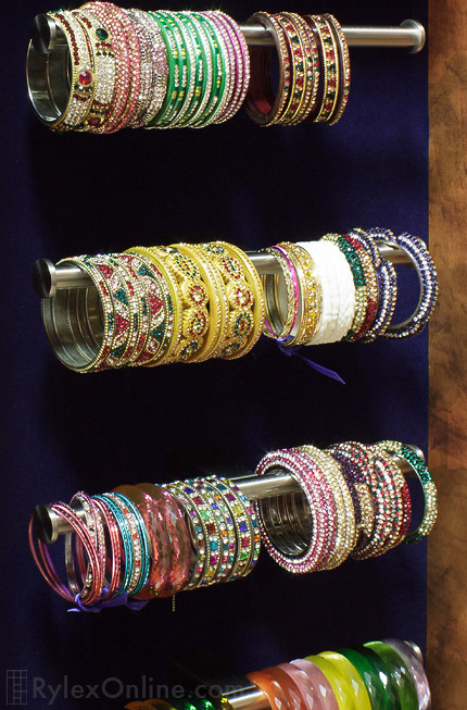 Bangle Bracelets Sliding Storage Close Up