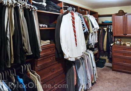 Master Closet with Bangle Storage Cabinet