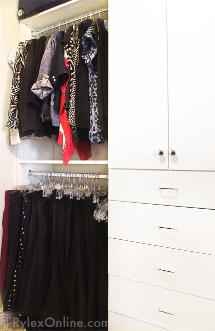 Closet Cabinet with Drawers and Shoe Shelves