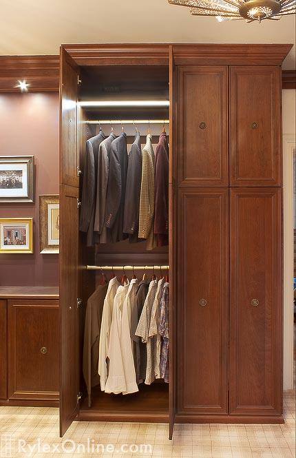 Men's Hanging Closet Cabinet with Rope Lighting