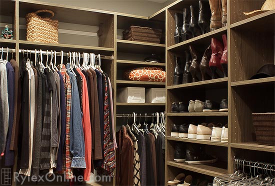 Master Closet with Adjustable Shelves