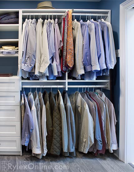 Closet for Professional Men's Abundant Wardrobe