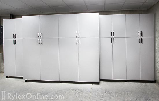 Closed Storage Cabinets for Basement