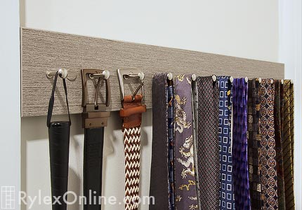Custom Tie and Belt Rack for Closets