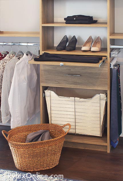 Closet Slide Out Table to Save Space