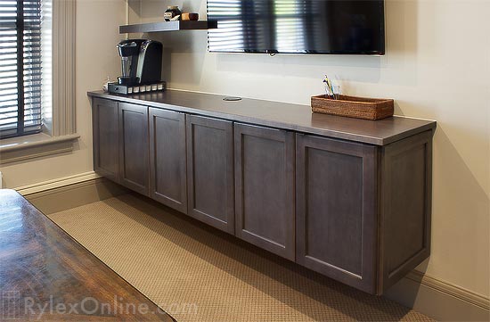 Floating Office Credenza for Coffee Station and Storage