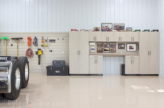 Garage Storage Cabinets with HandiWall® Flexible Hanging System
