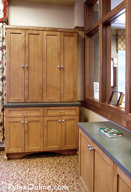Assisted Living Gameroom Hutch and Buffet Cabinets