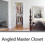 Angled Odd Shaped Master Closet
