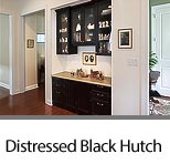 Collectible Black Hutch Cabinet
