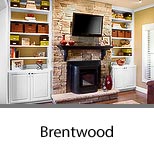 Fireplace Pellet Stove Surrounded with Cabinets and Book Shelves
