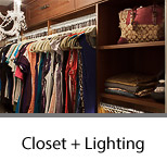 Light Infused Master Closet with Inset Mirror Doors