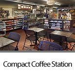 Compact Coffee Station in Food Store