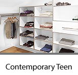 Contemporary Teen Bedroom Closet