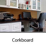 Home Office Cork Board Back Splash