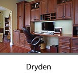 Built-In Home Office with Cabinets