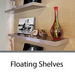 Floating Wall Shelves and Mirror