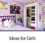Young Girls Reachin Bedroom Closet