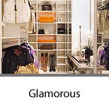 Glamorous Master Closet with Mirror Doors