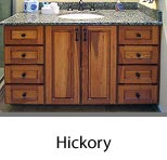Hickory Wood Bathroom Vanity