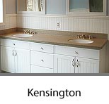 Double Bathroom Vanity Cabinet with Wainscot