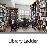 Working Library Shelves with Ladder
