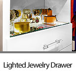 Lighted Glass Topped Jewelry Drawer