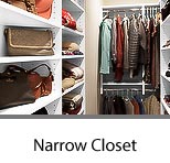 Maximize Narrow Closet with High Ceilings