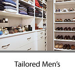 Men's Closet with Watch Drawer, Tie Rack and Shoe Storage
