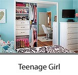 Teenage Girls Bedroom Closet