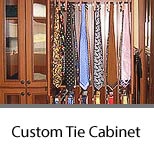 Custom Tie Cabinet with Glass Doors