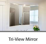 Tri-View Mirrored Cabinet