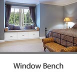Window Seat Bench with Storage Cabinets