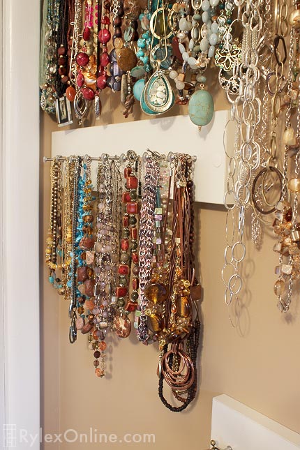 Closet Necklace Organization