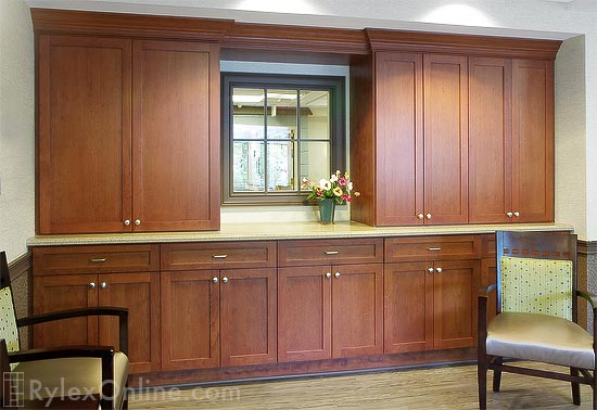 Assisted Living Dementia Care Storage Cabinet with Drawers and Countertop
