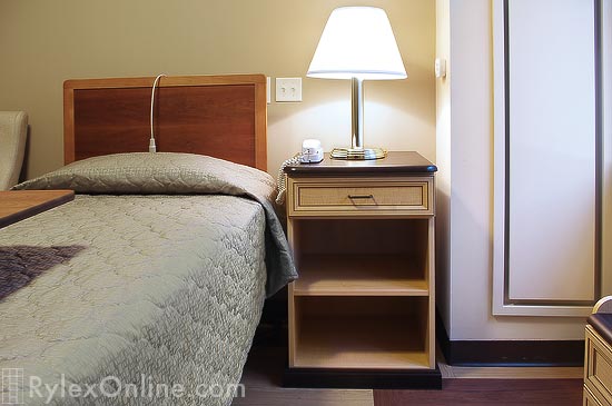 Senior Living Bedside Table with Soft Counter Edges