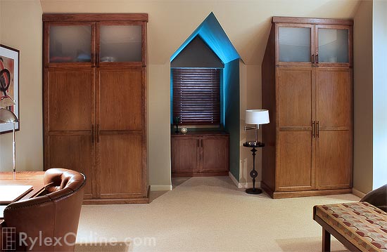 Sloped Ceiling Cabinets for Bedroom