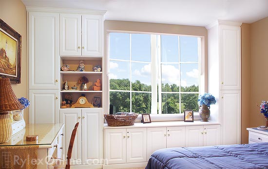 Bedroom Cabinets Built In Window