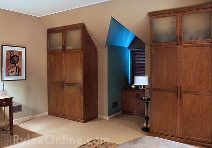 Wardrobes Built-In for Bedroom with Sloped Ceiling