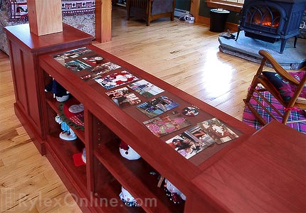 Glass Topped Photo Display Cabinet
