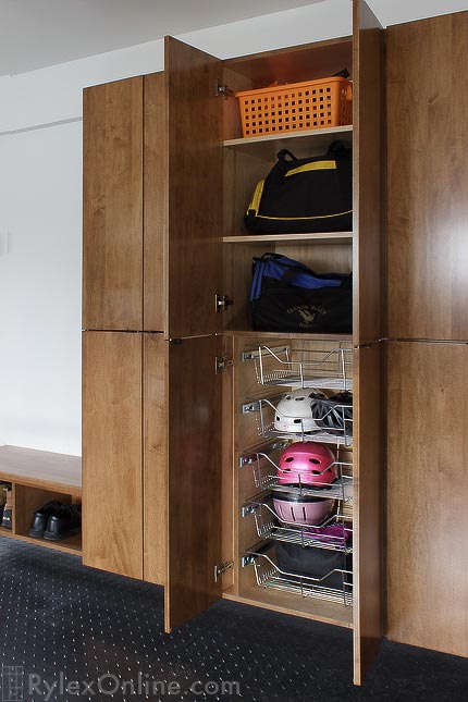 Garage Storage Cabinets with Sliding Baskets