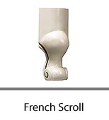 French Scroll Bun Feet