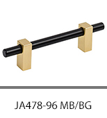 JA478-96 Matte Black/Brushed Gold