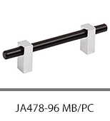 JA478-96 Matte Black/Polished Nickel
