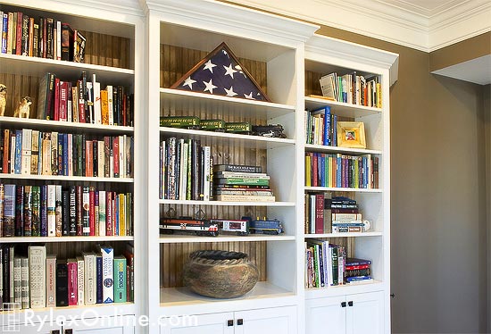 Bookcase with Beadboard Back Panel