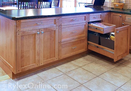 Pullout Recycle Kitchen Cabinet