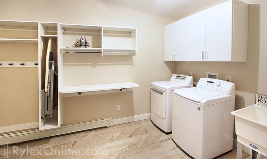conventional laundry room shelving cabinets