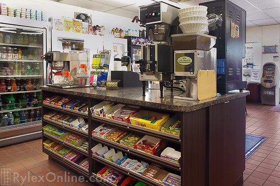 Compact Coffee Station Display Shelving