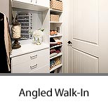 Angled Walk-In Closet Storage